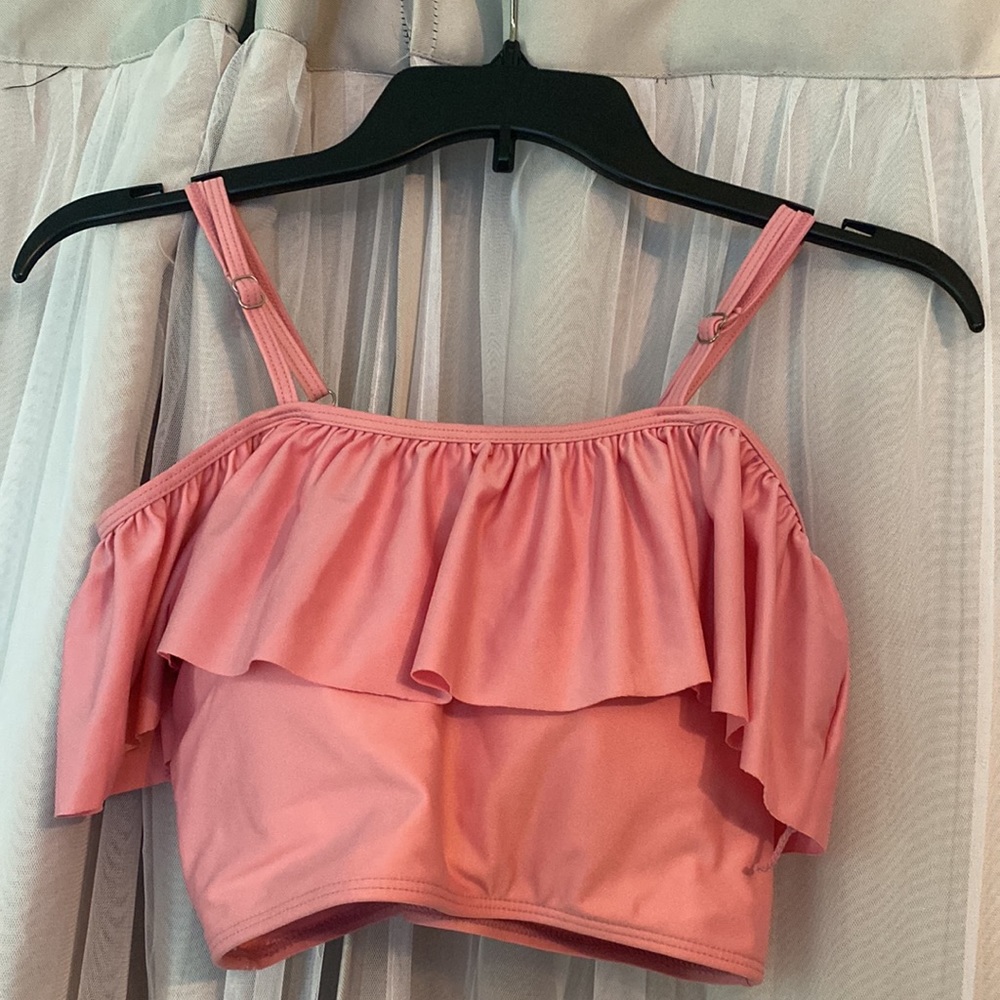 light pink swim top